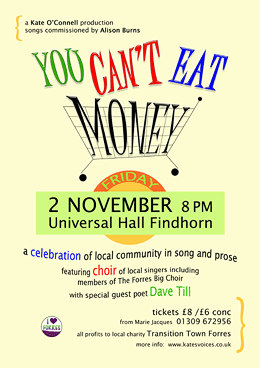 You can't eat money - poster 