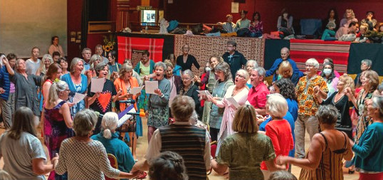 Kate's Choir at the Findhorn Festival of<br>Sacred Dance, Music & Song 